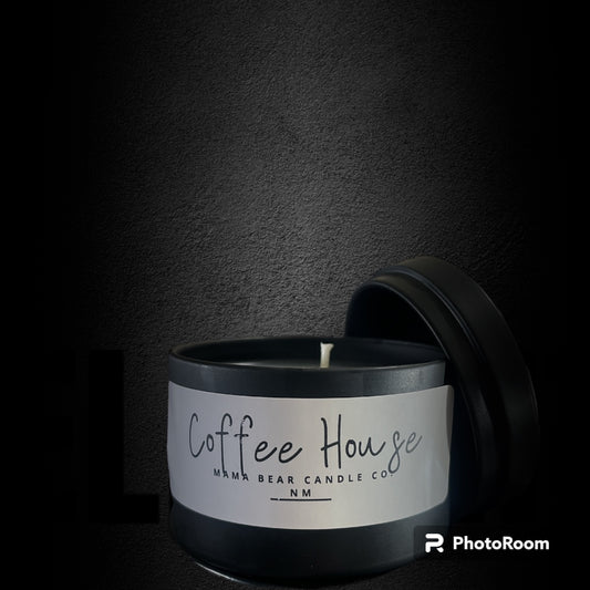 4 oz Coffee House black tin
