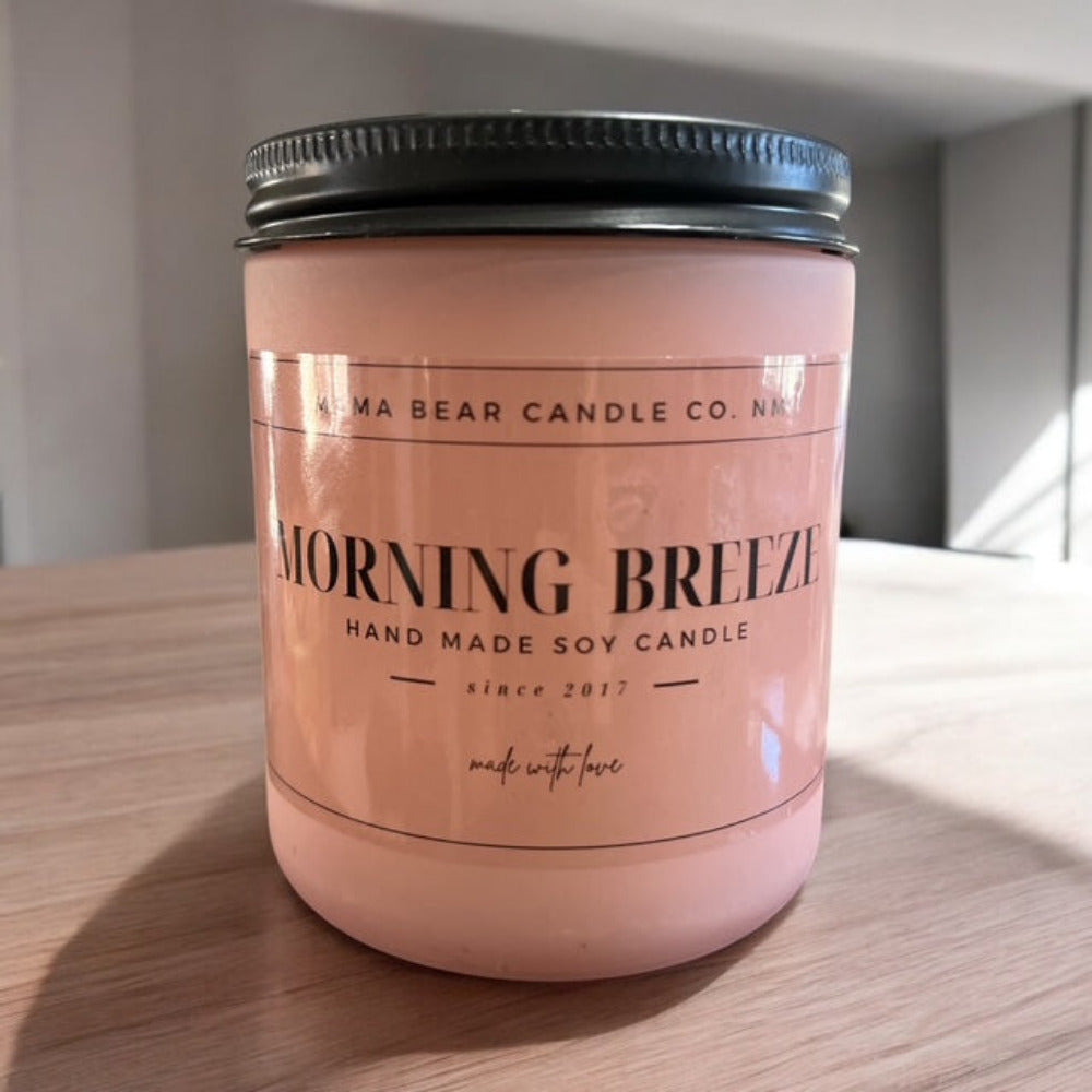 9oz Morning Breeze Pink Frosted Jar