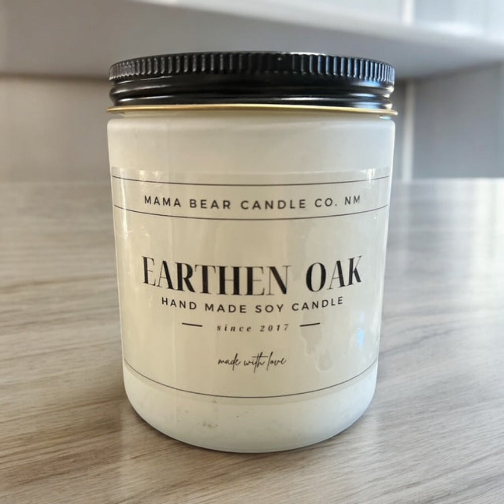 9 oz Earthen Oak White Frosted Jar