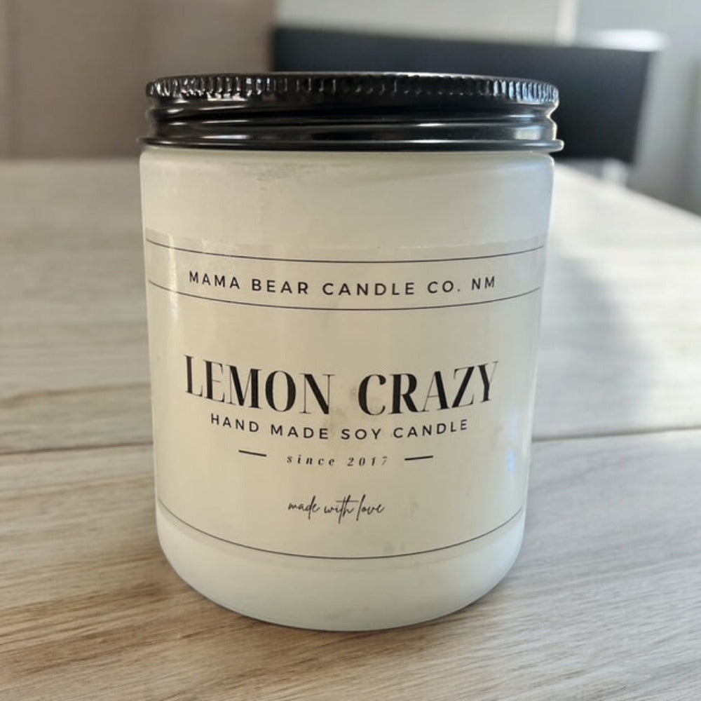 9 oz Lemon Crazy White Frosted Jar