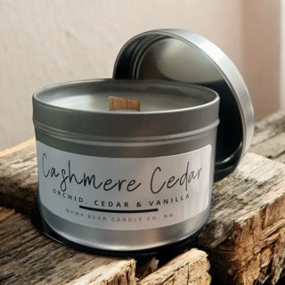 6 oz Cashmere Cedar Silver Tin