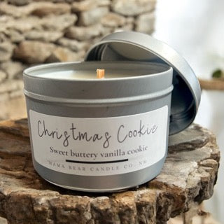 6 oz Christmas Cookie Silver Tin